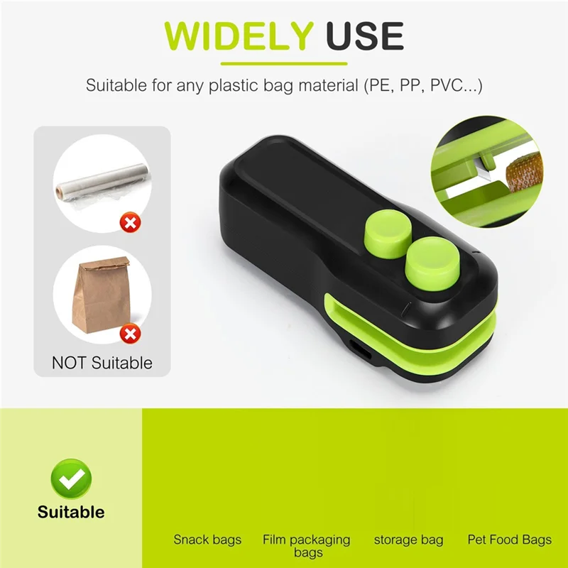 BAAN-미니 백 실러 - 칩 백 실러 히트 실러(커터 및 자석 포함), 휴대용 미니 실링 기계