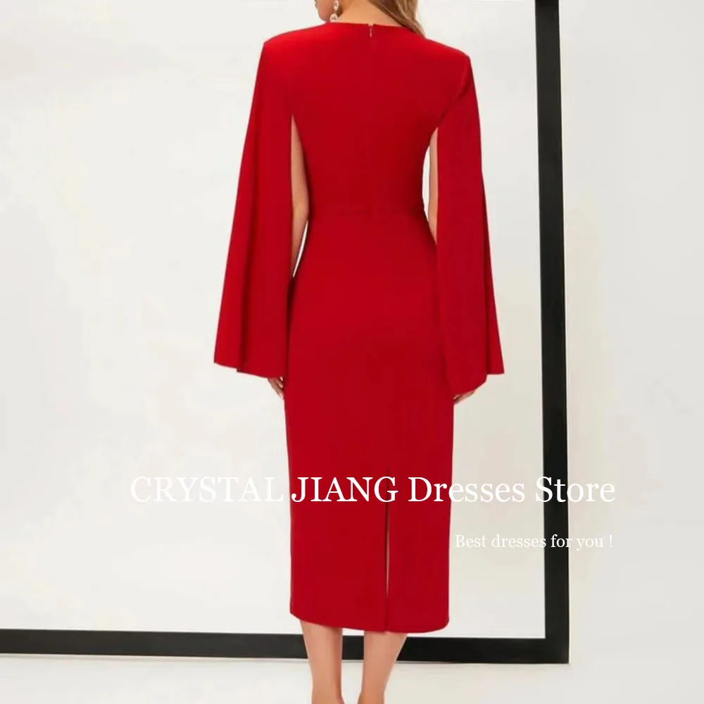 Robe de soirée courte en pansement rouge à col rond pour femme, manches bouffantes, longueur de thé sirène, sexy, fête éducative, tout ce qui est pour femme