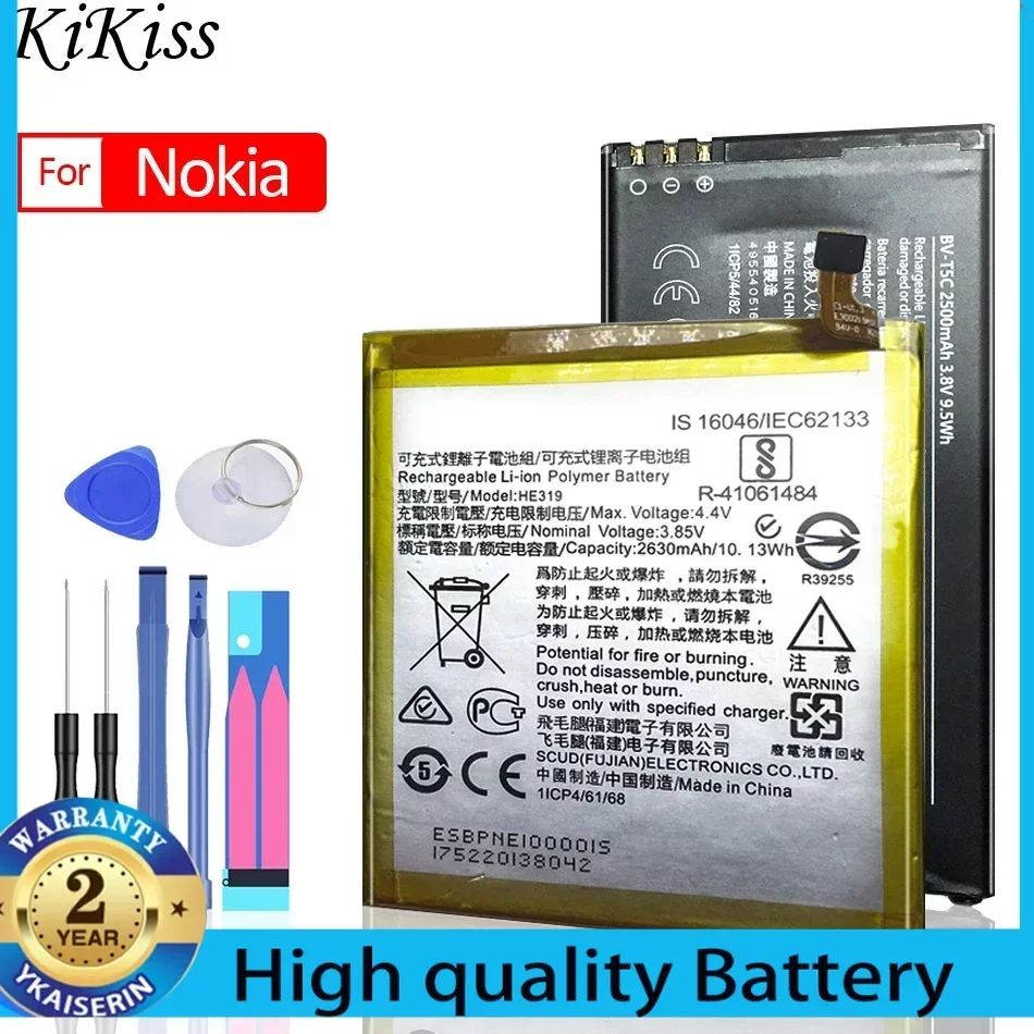 Phone Battery For Nokia 2 3 5 6 7 8 9 (2nd 2018 Plus) X6 X7 X71 For Nokia3 TA-1020 1028 1032 1038 Batery HE319 HE321 HE336