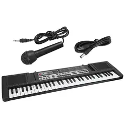 61 Keys USB Digital Keyboard Piano Portable MQ-6121 Electronic Organ with Mic Music Toy