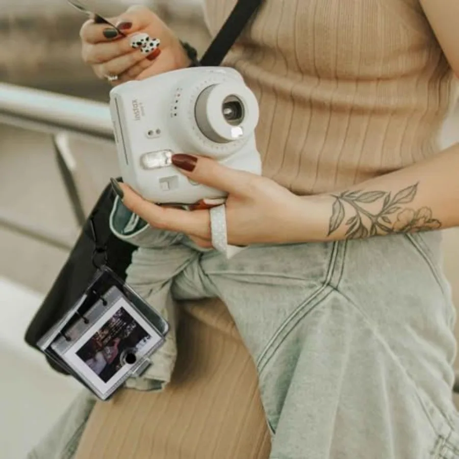 Travel Small Photo Album 2x3 with Keychain 25 Pockets for Fujifilm Instax Mini Series Instant Film, Polaroid Snap, Z2300 Instan