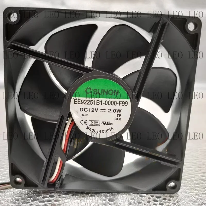 MY For SUNON EE92251B1-0000-F99 9025 DC12V 2.0W 9CM 3-Wire Silent Cooling Fan