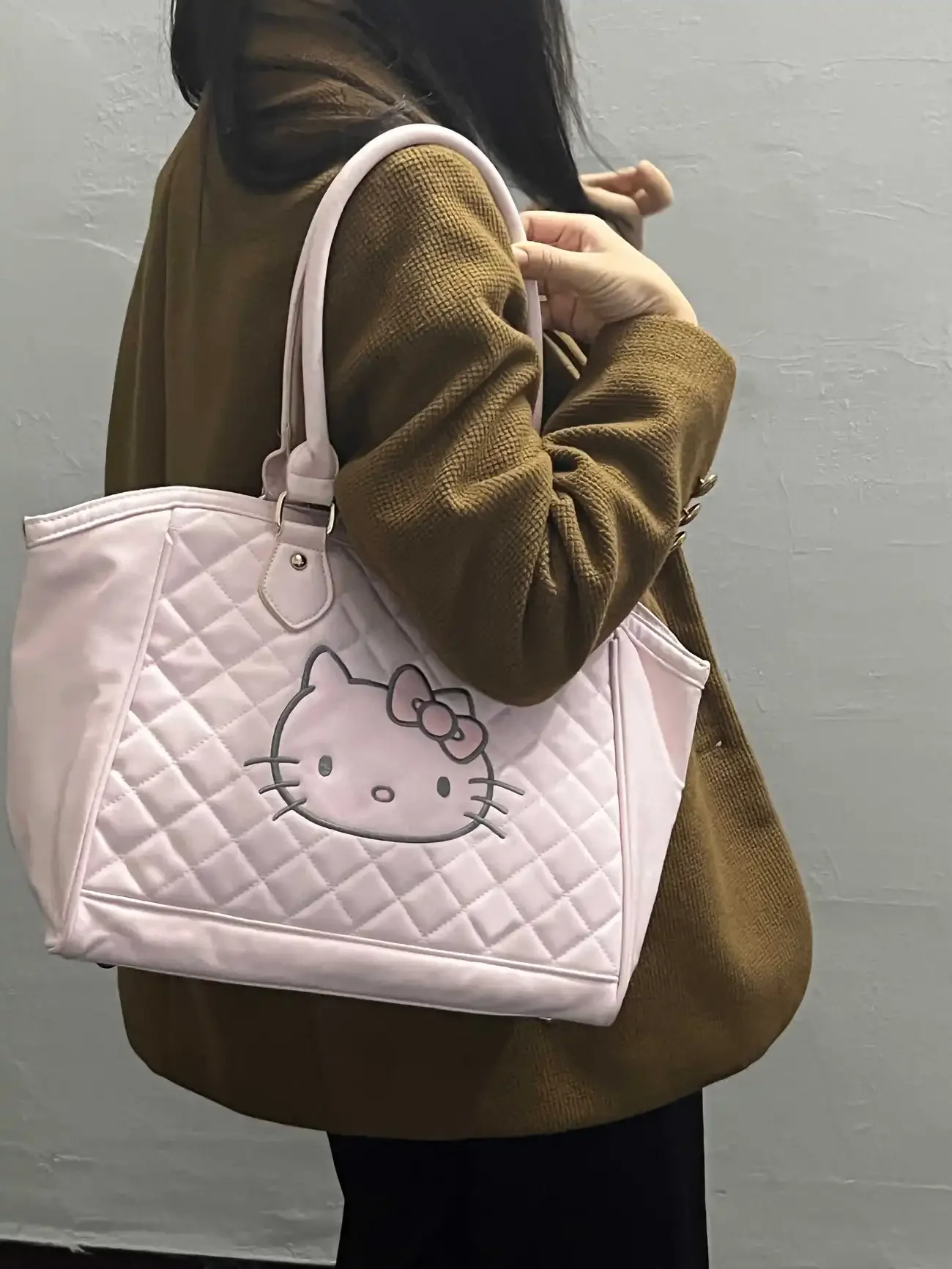 Hello Kitty Medieval Times Tote Bag Kawaii Sanrio Y2k High Capacity Handbag Bags Cartoon Surface Travel Bag Girls Travel Bags