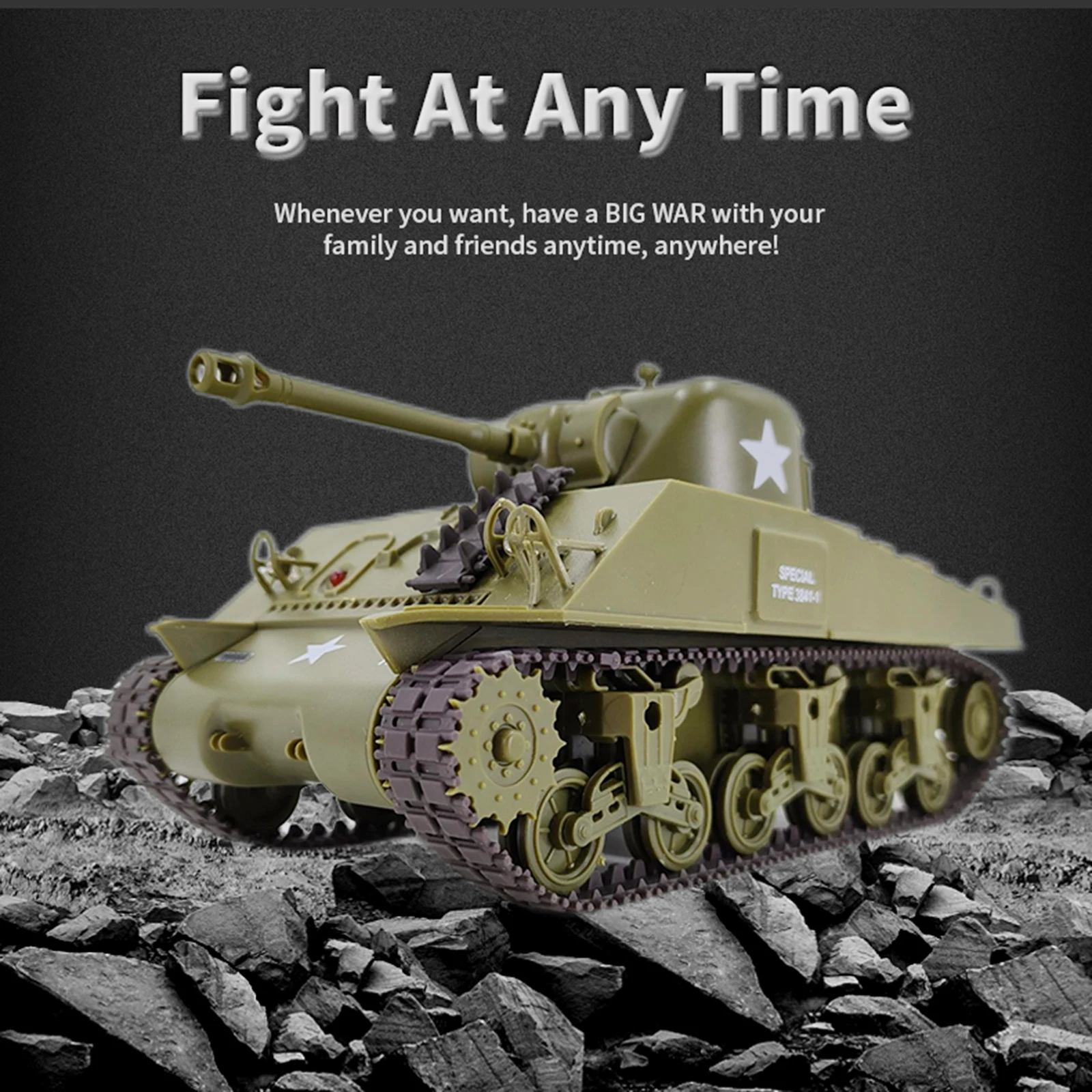 リモコン戦車 1:30 2.4GHz リモコン戦車車両 320付き °   回転式砲塔赤外線戦闘システム模擬音