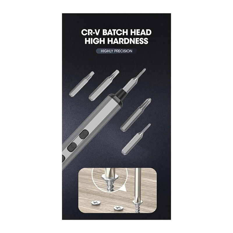 Juego de destornilladores eléctricos inalámbricos 68 en 1, juego de destornilladores de precisión, puntas de destornillador, carga rápida con luz LED duradera