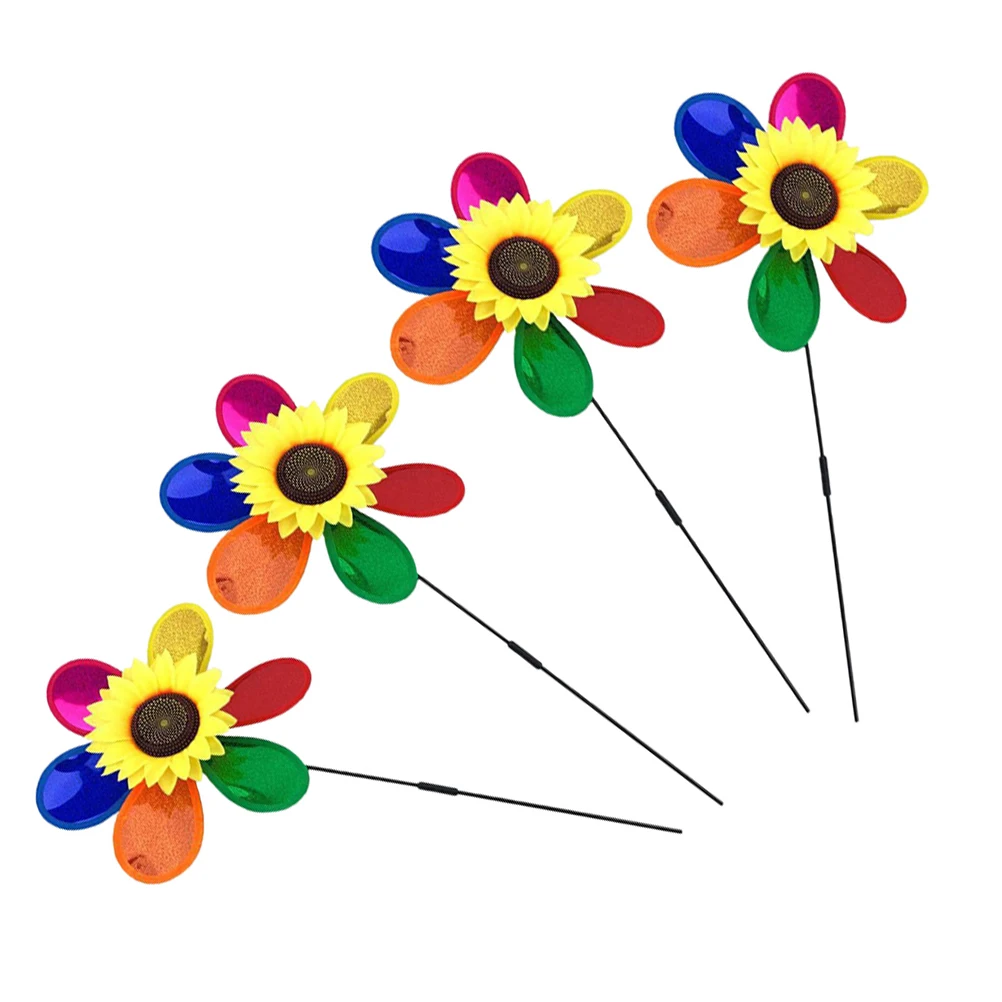 

Windmill Outdoor Decoration Sunflower Decorative Garden Windmills Sculpture Metal