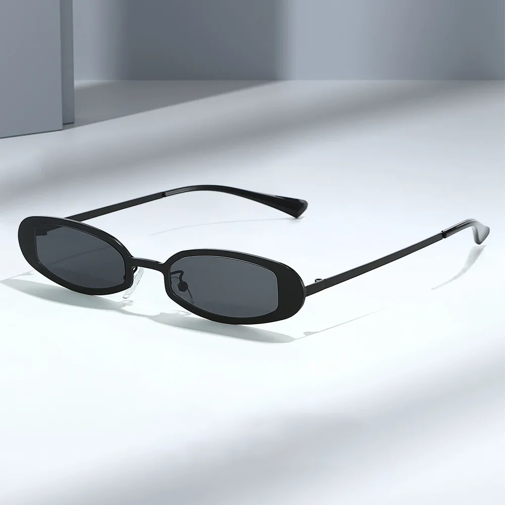 

Y2K Retro Small Oval Metal Sunglasses Women Vintage Shades Sun Glasses Retro Fashion Punk Men Luxury Small Frame Eyewear