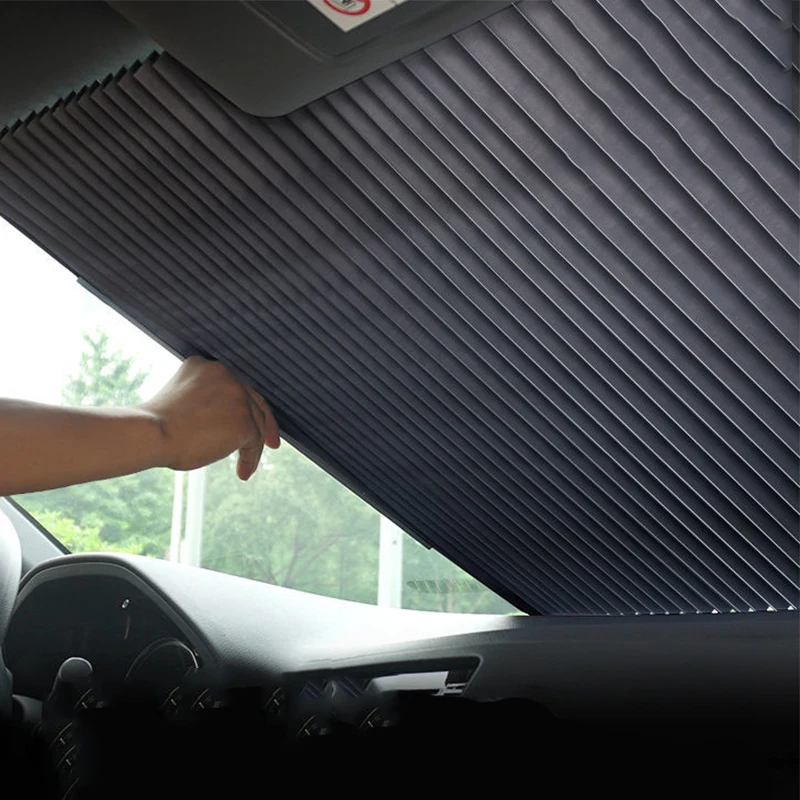 Car Windshield Sunshade Cover Car Front Window Folding Retractable Windshield Sun Shade Visor Anti-UV Car Sun Shade Protector