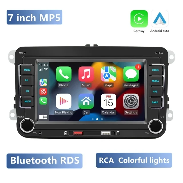 2 Din Android 13 Autoradio Rds Fm Am Autoradio 7 "Multimediaspeler Dab Voor Vw Passat Touran Caddy Jetta Polostoel