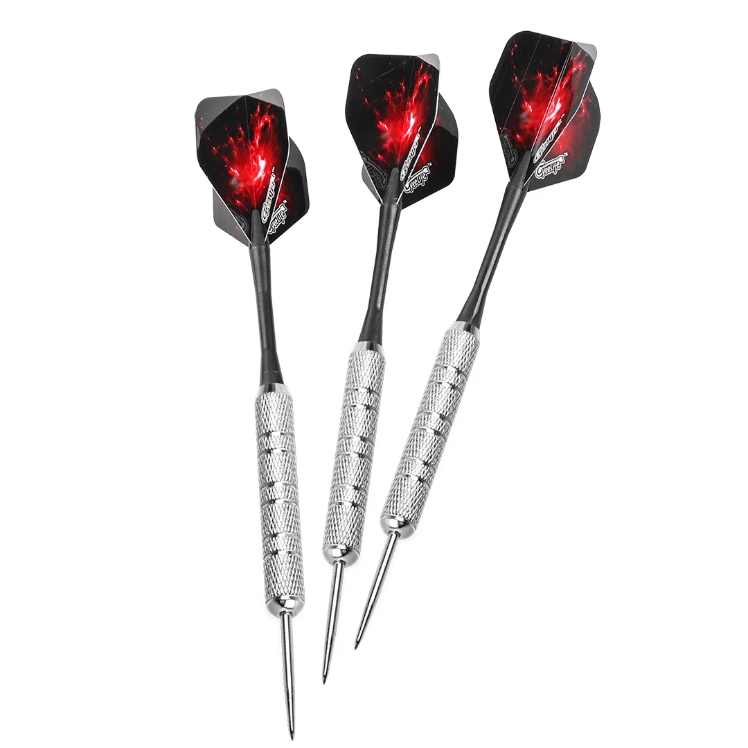 CyeeLife Steel Tip Darts with Aluminum Nylon Shaft, Sharpener, 12Pcs, 20g, 30Pcs Flights, 1Pc