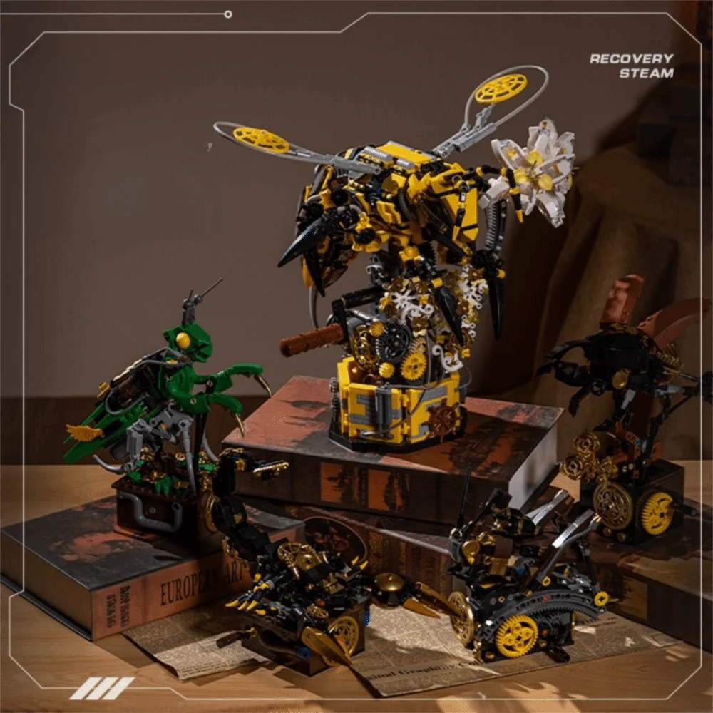 

Механические конструкторы-трансформеры: Скorpion в стиле панк, сборная модель, развивающий подарок для детей на праздники