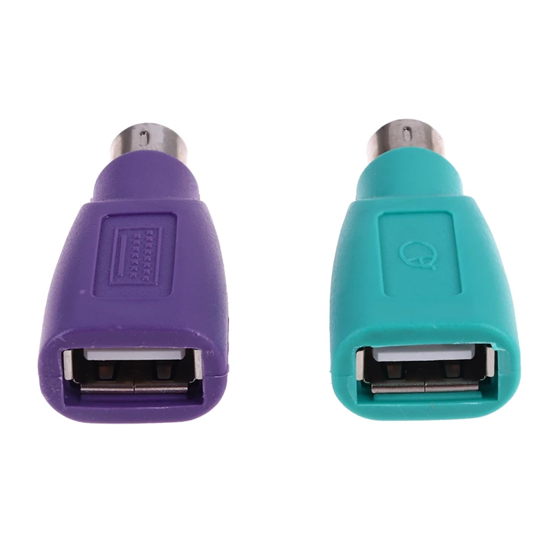 2PCS  USB Female To PS2 PS/2 Male Converter Adapter Keyboard Mouse Mice，not Compatible New Multi-function Keyboard/Mouse