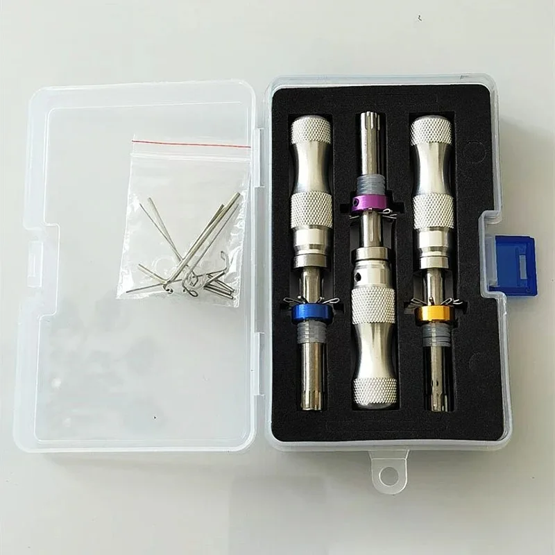 HUK Professional 7-Pin Tubular Locksmith Set (7.0/7.5/7.8mm) High-Strength Extended Tools for Vending Machines & Safes