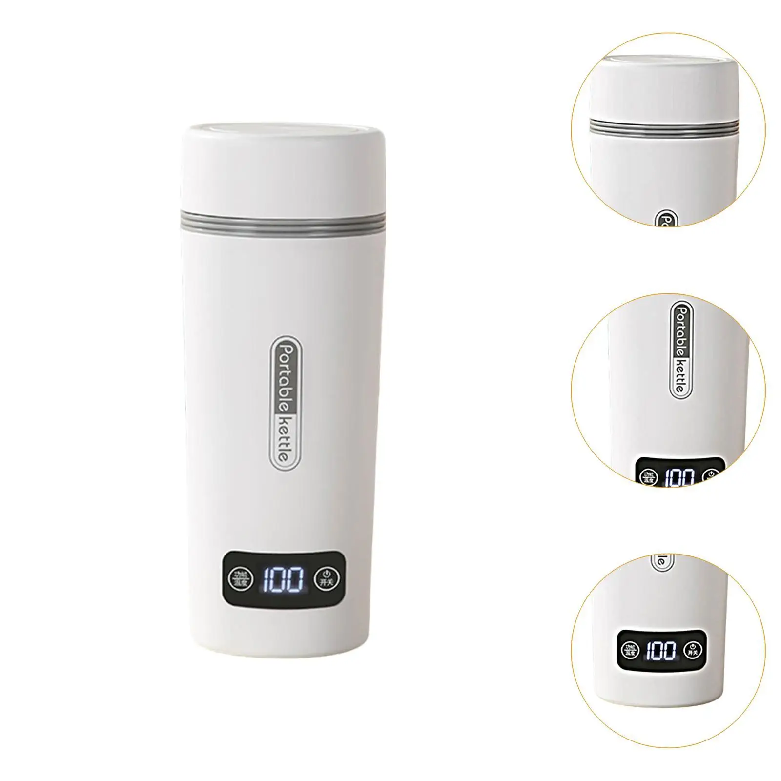 Stainless Steel Electric Kettle 450ml Travel Mini Tea Coffee Warmer with Temperature Control for Office