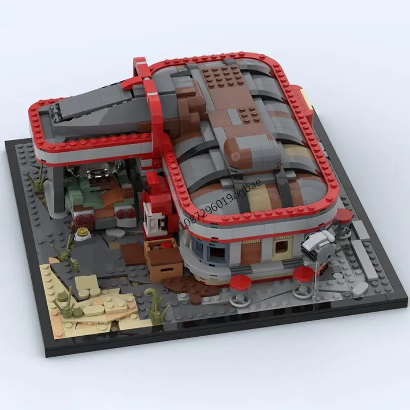 Nouveau 1492 pièces jeu série de films MOC modulaire Falloued Drumlin Diner modèle bricolage idées créatives ChildToy assemblage Puzzle cadeau d'anniversaire