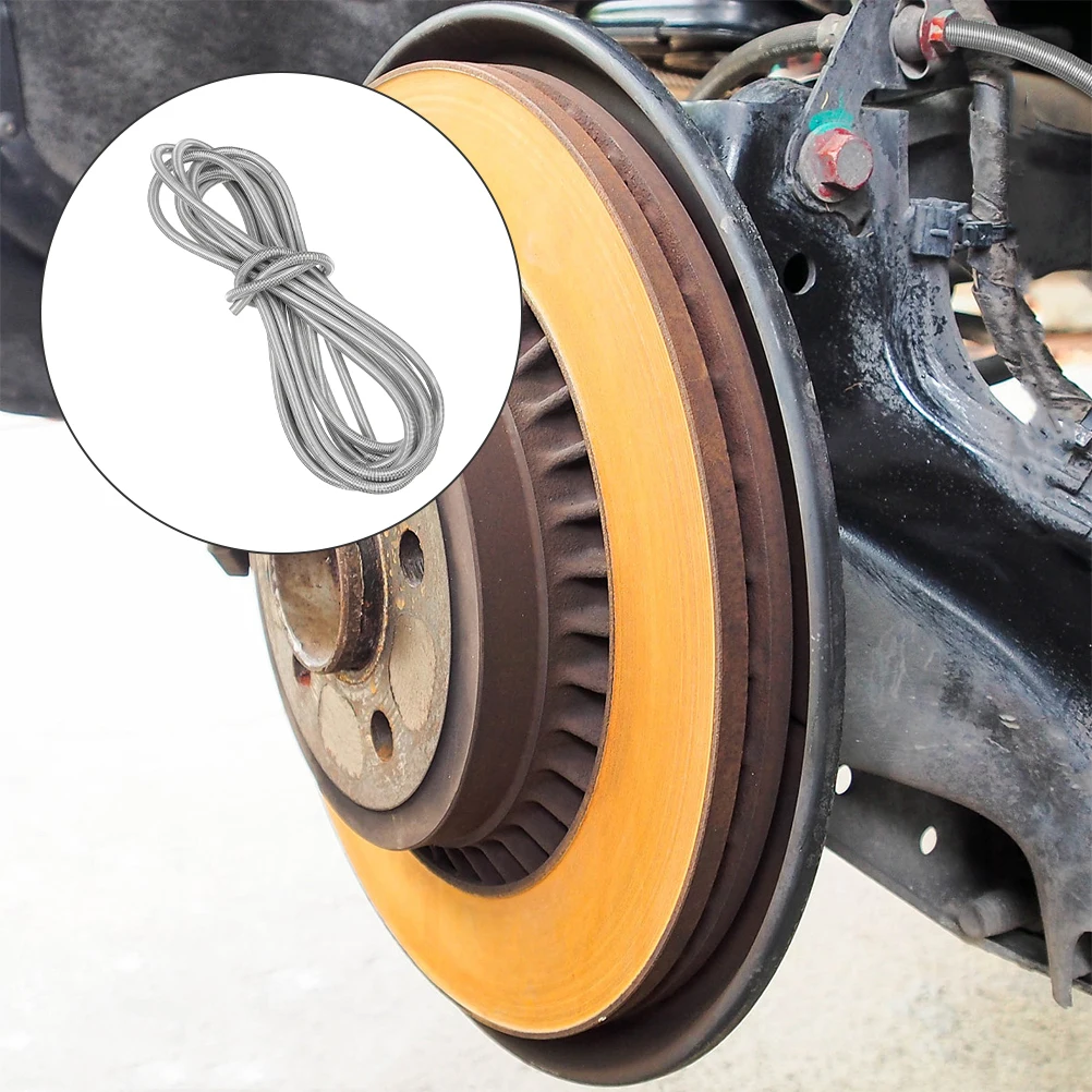 

2Pcs 4M Long Stainless Steel Brake Line Protection Tube Adapter Fittings Smooth Surface Enhanced Safety Car Brake Line Guard