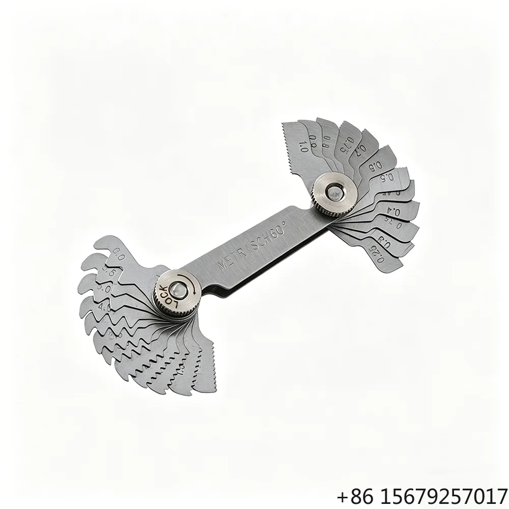 60 Degree 24pcs Metric Stainless Steel Galga De Rosca Measuring Tool Screw Pitch Thread Gauge