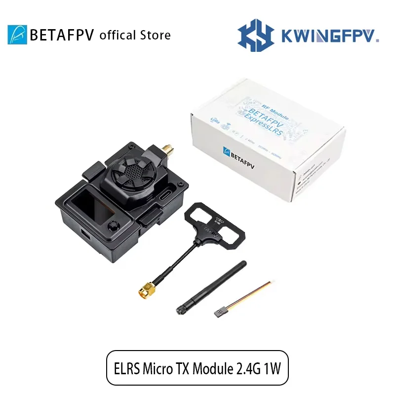 BETAFPV ELRS Micro TX Module 2.4GHz 1W Built-in Cooling Fan Heat Sink Black Version ELRS 2.4G RX  for FPV Remote Controller