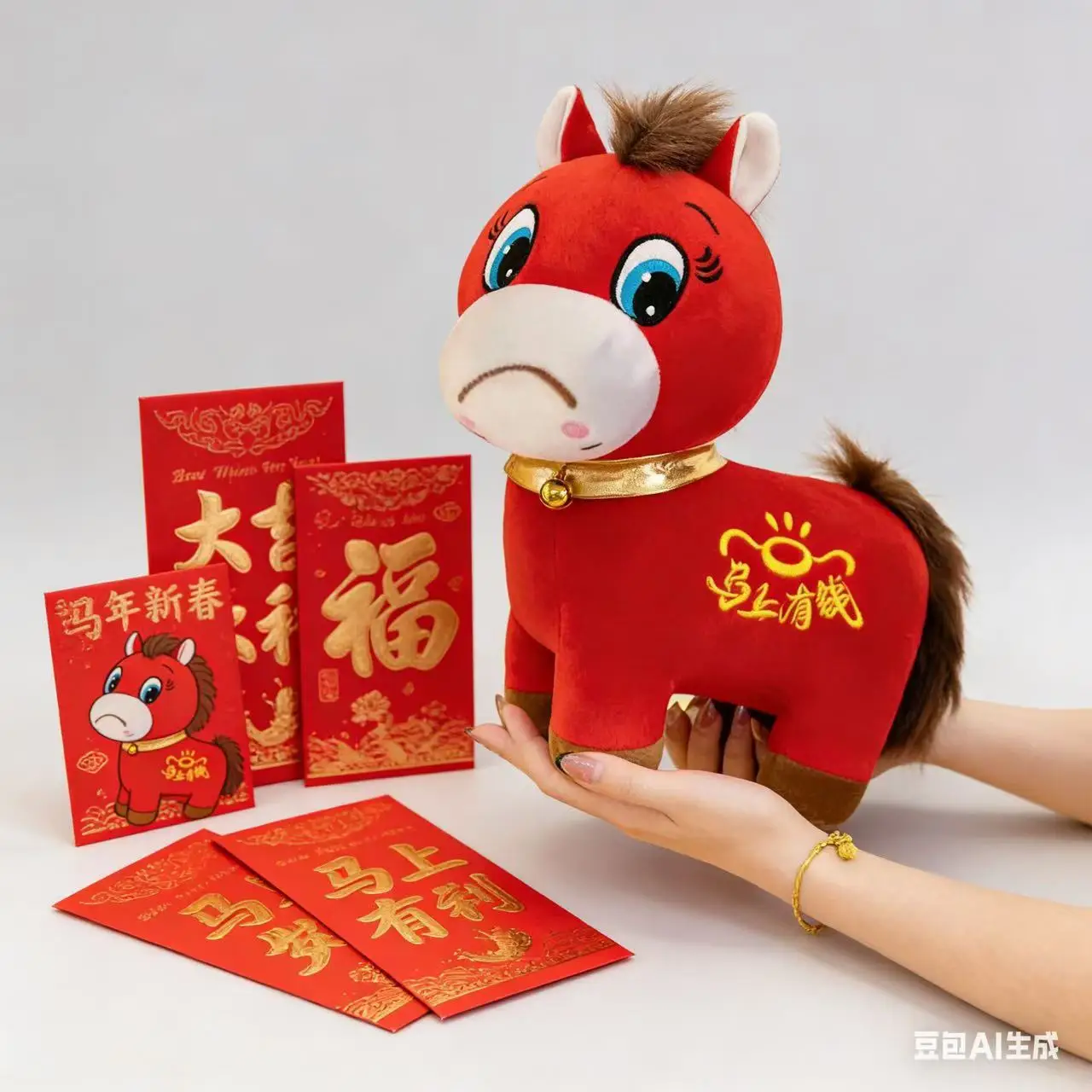 2026 Popular Muñeco de Peluche de Caballo Triste, Juguete de Peluche de Caballo con Resonancia Exclusiva para Trabajadores, Regalo de Año Nuevo