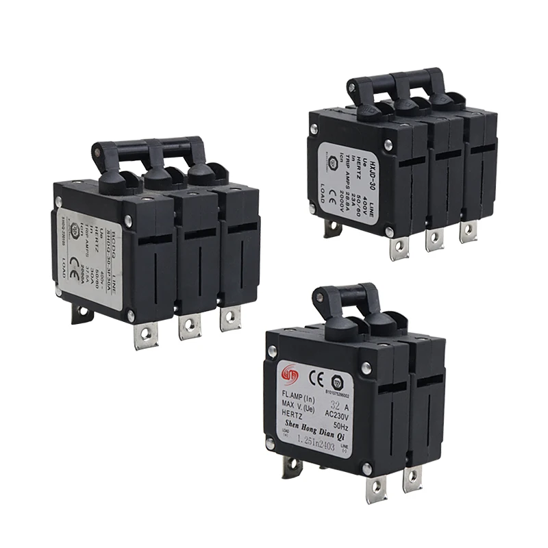 

Generator accessories 5/6/8 KW circuit breaker 380v three-phase overload protector 23A32A leakage switch