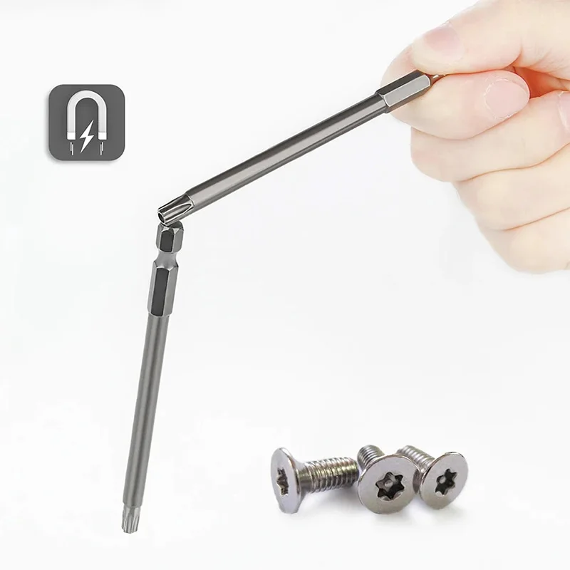 8Pcs/Set Torx Screwdriver Bit 1/4'' Shank Hex Wind Drill Head Screw Wrench Magnetic Star T8 T10 T15 T20 T25 T27 T30 T40