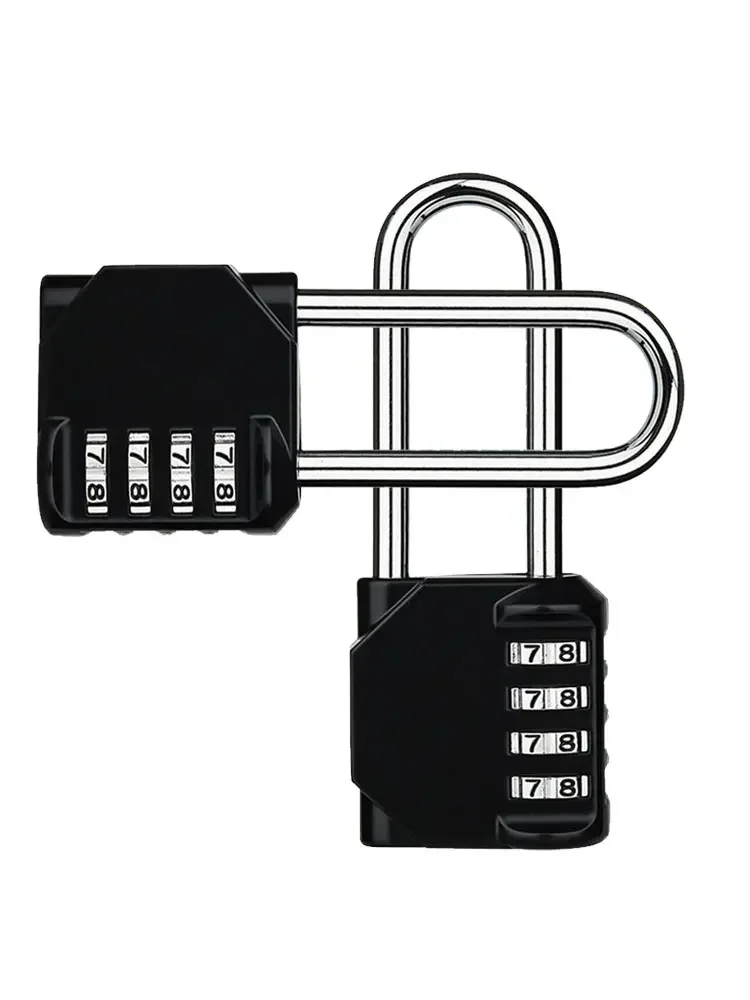 Long Shackle Combination Lock 4 Digit Outdoor Waterproof Padlock for School Gym Locker Sports Locker Fence view 5