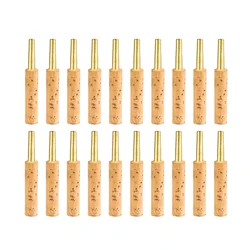 LOOK 20PCS Advanced Oboe Reeds Staple Tubes Oboe Parts 47mm W/Cork Wrapped Brass Tube DIY Repair Makers Oboe Reeds Accessories