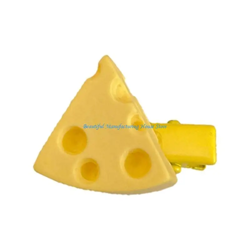 E56A 10 قطع من مشابك شعر الجبنة، مشابك شعر بأنماط حلوى ممتعة