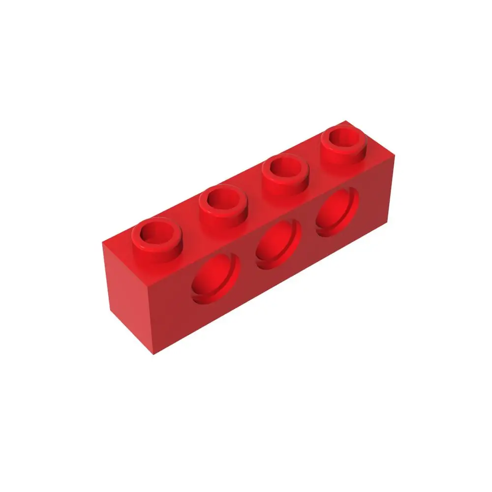 Gobricks 50 Stück 3701 Bausteine, DIY-Steine, technischer Ziegel, 1 x 4 Teile, 3 Löcher, Palisade, pädagogisches Tech-Konstruktionsspielzeug