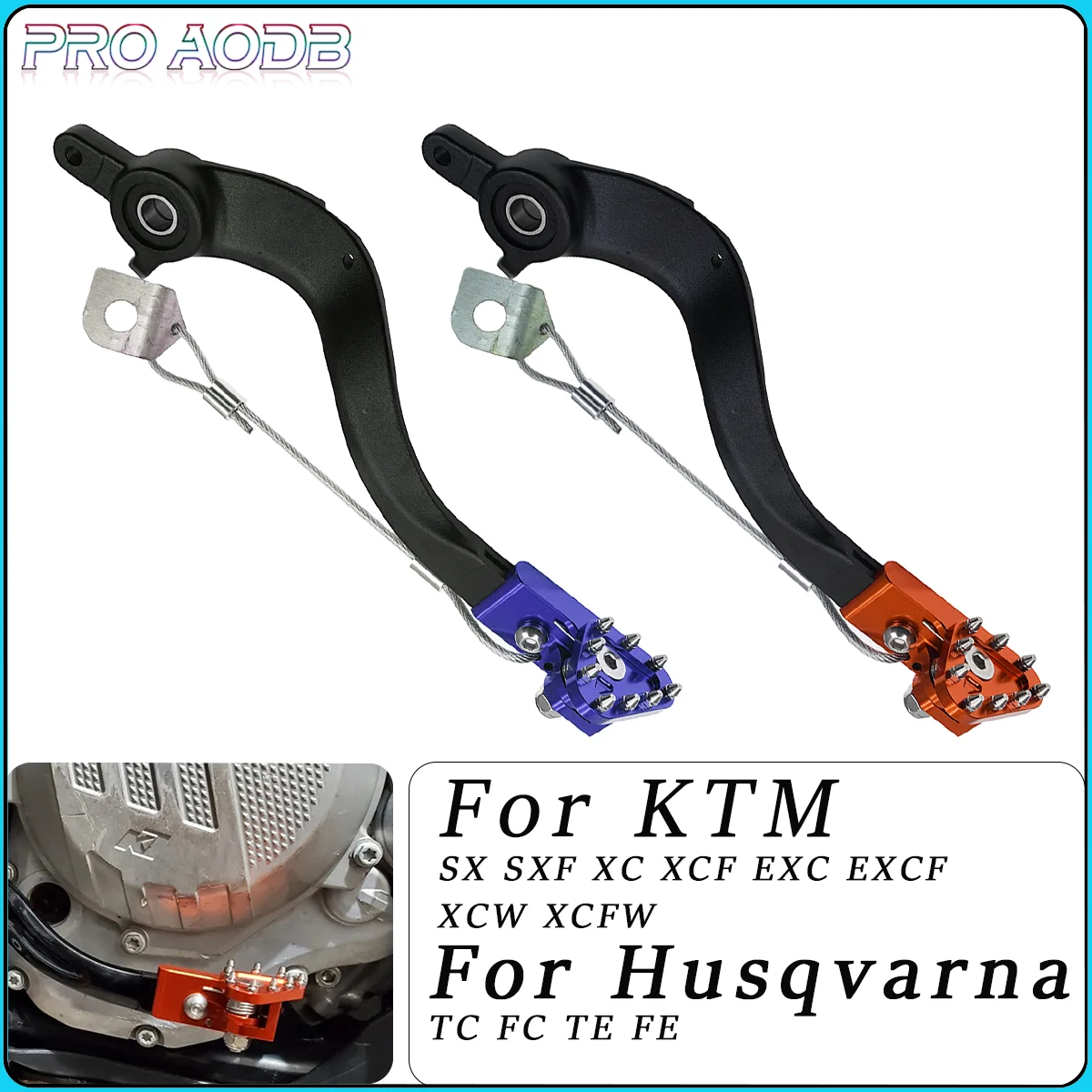 

Motorcycle Accessories Forged Aluminum Brake Pedal Lever Kit for Husqvarna KTM TC FC TE FE EXC SX XC XCF SXF XCW Dirt Bike