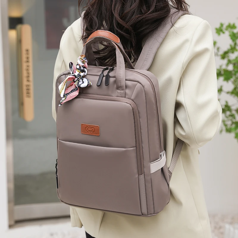 Laptop Backpack Women Waterproof Nylon Backpack Female Fashion Ladies Multifunctional Bagpack Large Capacity School Travel Bag