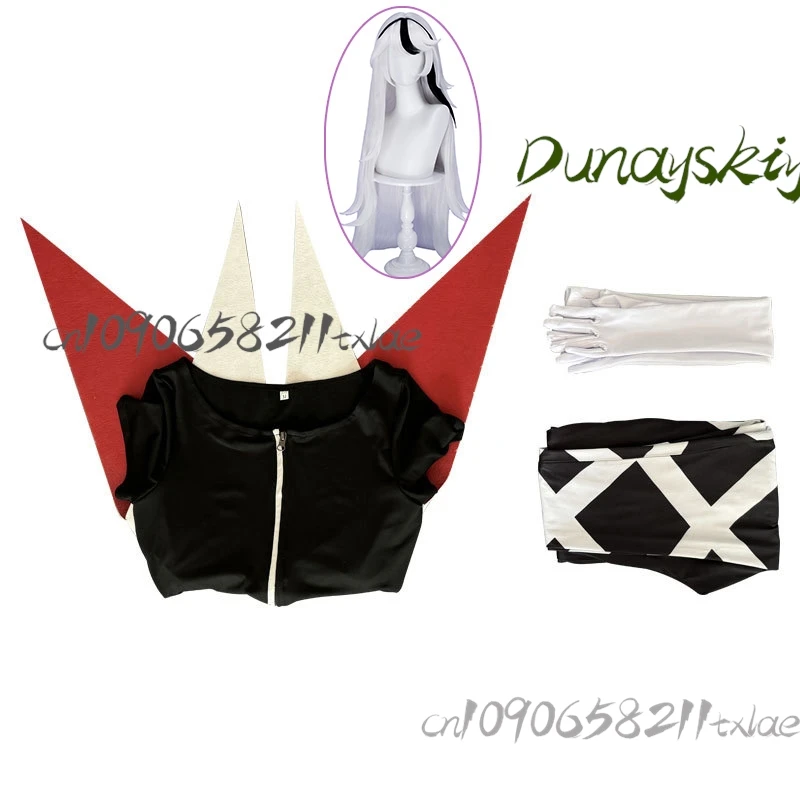 Helluva Carmilla คอสเพลย์ WILLOW COS STORE ชุดเซ็กซี่ Gothic ชุดถุงมือวิกผมถุงเท้ามีด Prop ฮาโลวีน/อะนิเมะ Con/Graduation Party