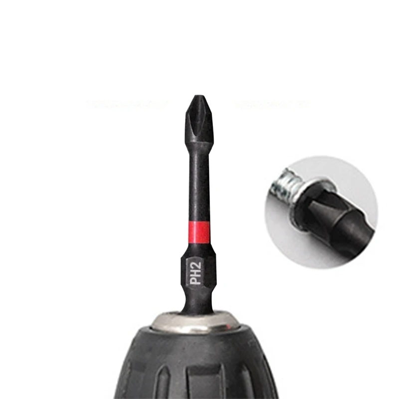 FYBL Impact Driver Bit PH2 50mm, S2 Steel Heavy Duty 1/4 Inch Hex Shank, Durable Impact Bits for Construction Assembly