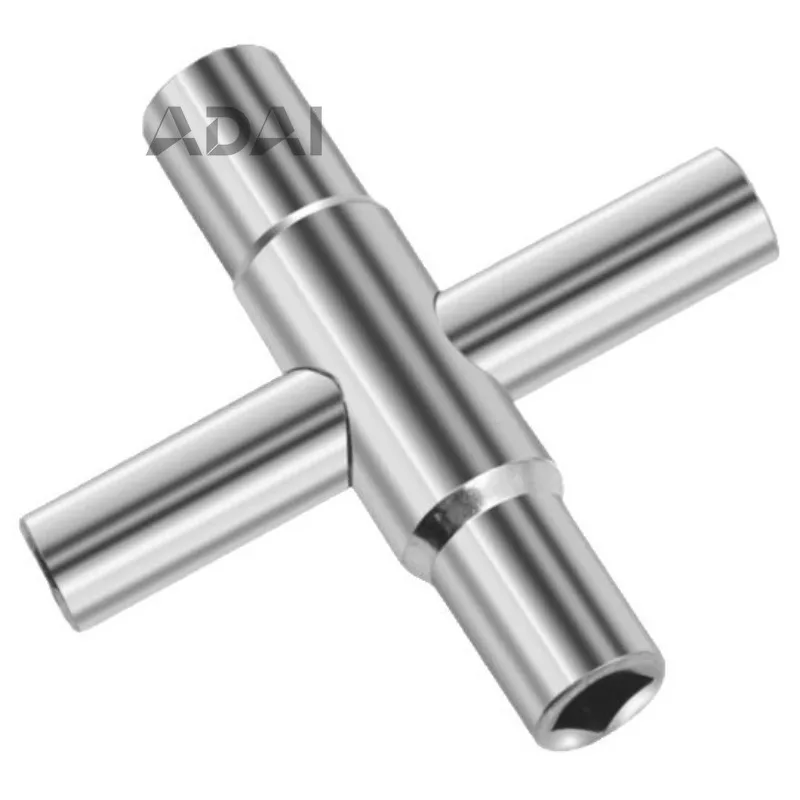 

2 предмета фурнитуры для ванной комнаты, мелкие инструменты для кухни и бытового использования, смеситель 4-в-1 серебристого цвета, квадратный ключ, ручной многофункциональный инструмент