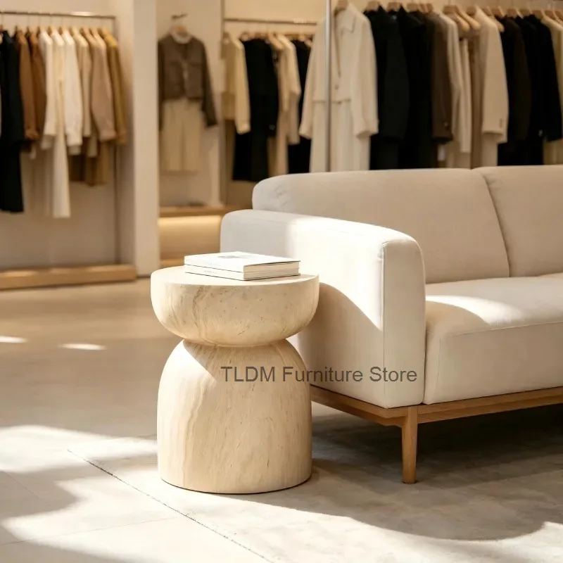 Modern Sculptural Side Table, Mushroom-Shaped Accent Stool, Minimalist End Table for Bedroom & Living Room Decor view 3