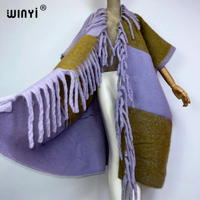 WINYI Winter cloak High Quality poncho Long OverCoat Thick Warm Female coat for women Africa coats куртка женская winter jackets