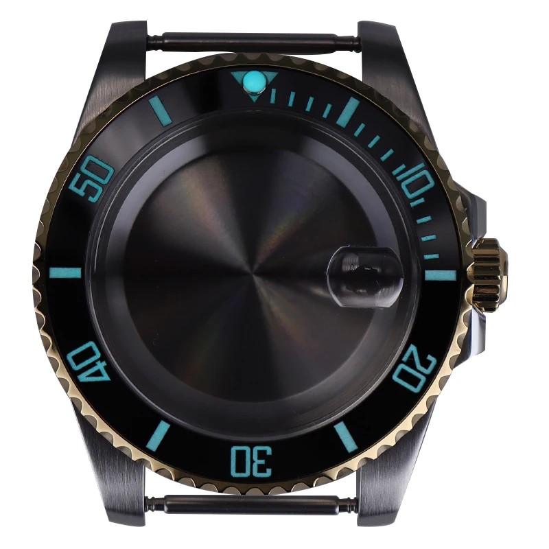 40mm High Quality Watch Case C3 Ceramic Bezel Sapphire For Nh35 Nh36 Miyota 8215 Eta 2824 PT5000 Movement Watch Stainless Steel