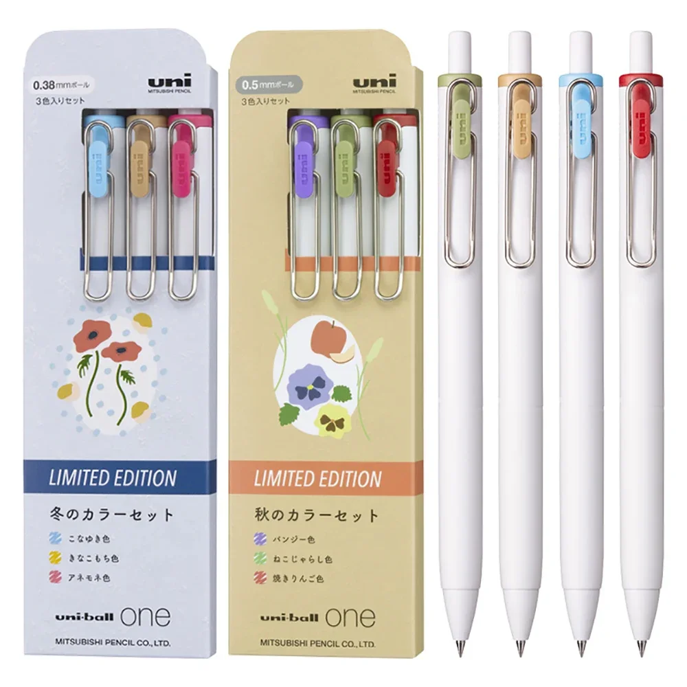 Japan UNI Small Thick Core Gel Pen Limited Edition Set UMN-S 0.5/0.38mm Office Handbook Signature Pen Stationery Back To School