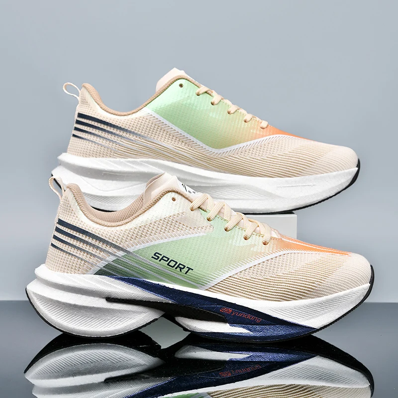 

Men's sports shoes, lightweight carbon plate racing running shoes, winter shock absorption, anti slip, wear-resistant, breathabl