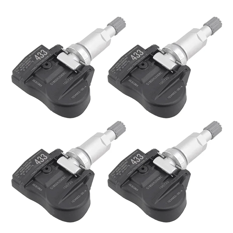 

4Pcs Car Tyre Sensor TPMS Tire Pressure Sensor 103460200A 1034602-00-A For Tesla Model 3 S X 2015-2022 433MHZ