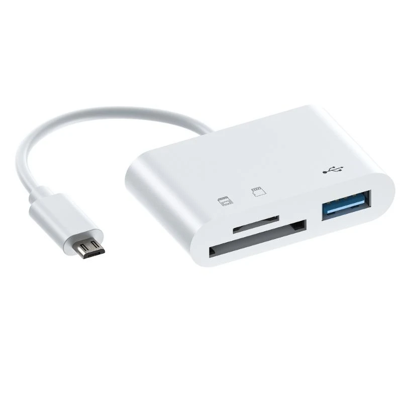 31BA High Speed Usb MicroB Type-C TF Flash Drive Card Reader 5 In 1 Mini OTG HUB