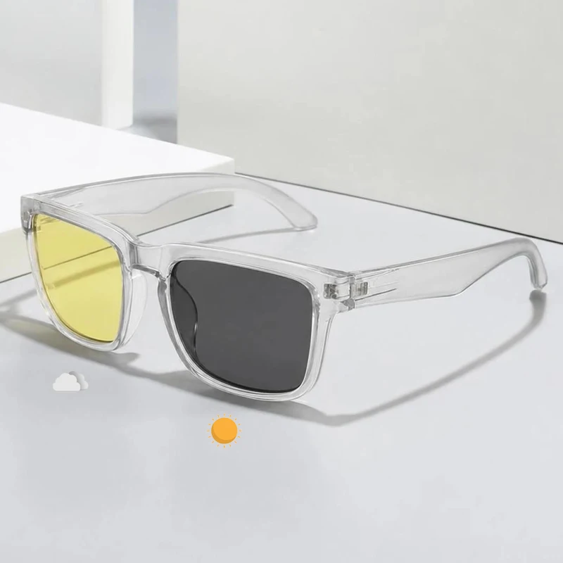 Polarisierte photochrome Nachtsicht-Sonnenbrille für Männer, automatisch abtönbare, blendfreie Brille, UV400-Schutz, geeignet für Autofahren, Sport, Outdoor und den täglichen Gebrauch.