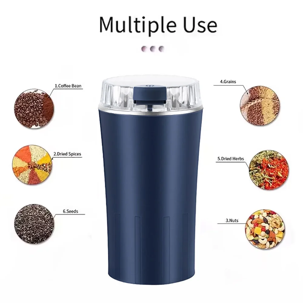 8 شفرات مطحنة الحبوب الكهربائية حبوب البن المطاحن الفولاذ المقاوم للصدأ المكسرات الفول الحبوب مطحنة الأعشاب ماكينة الطحن للمطبخ
