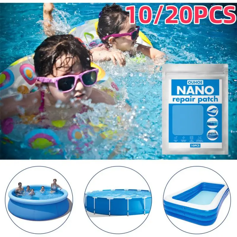 Parche de reparación autoadhesivo para piscina, almohadilla de agua para tienda, adhesivo especial impermeable, parche de reparación de anillo de natación al aire libre, 10/20 piezas