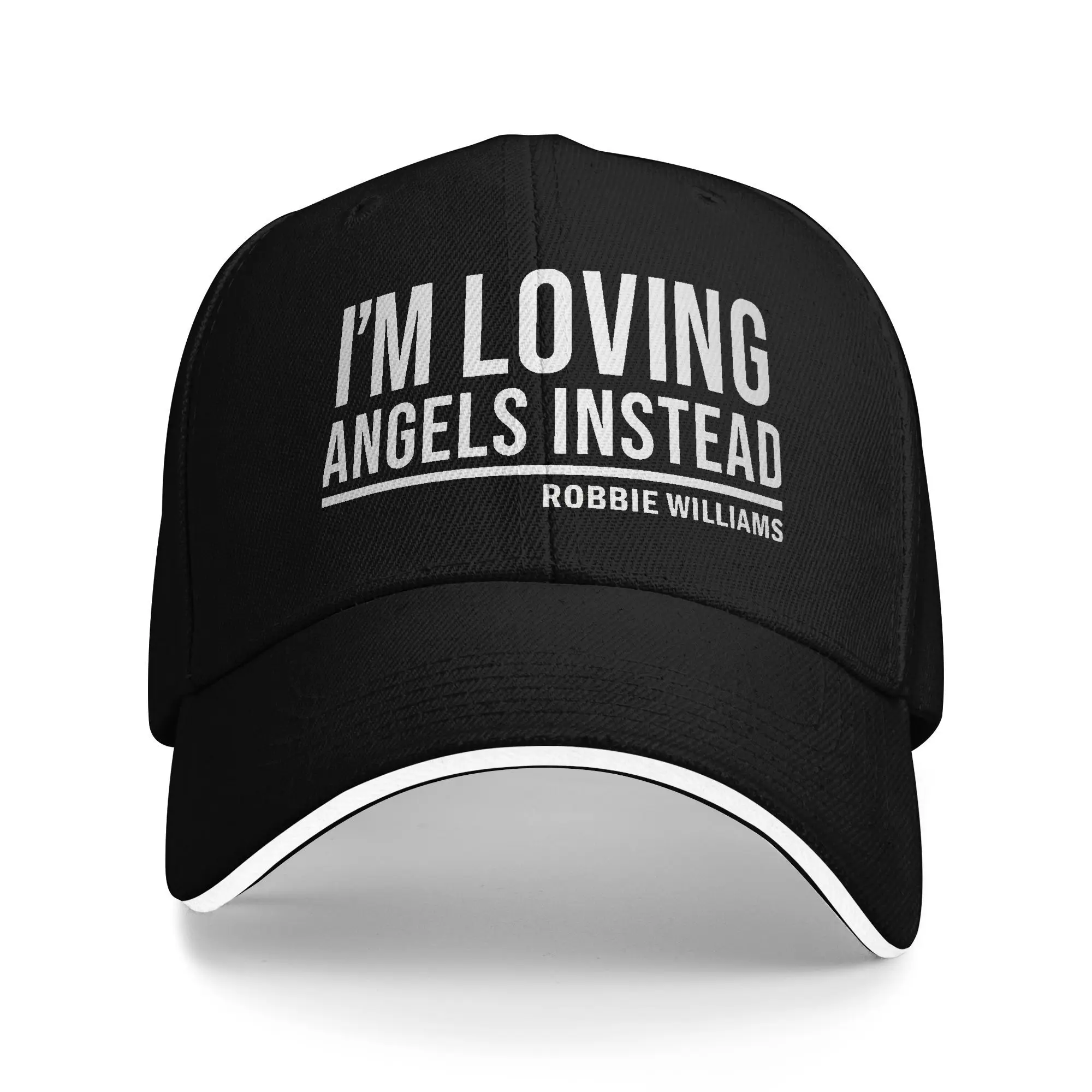 I'm Loving Angels Instead R-Robbie W-Williams Sun Baseball Cap Spring Men Adult  Design Trucker Hat Fitted Retro Kpop Rock