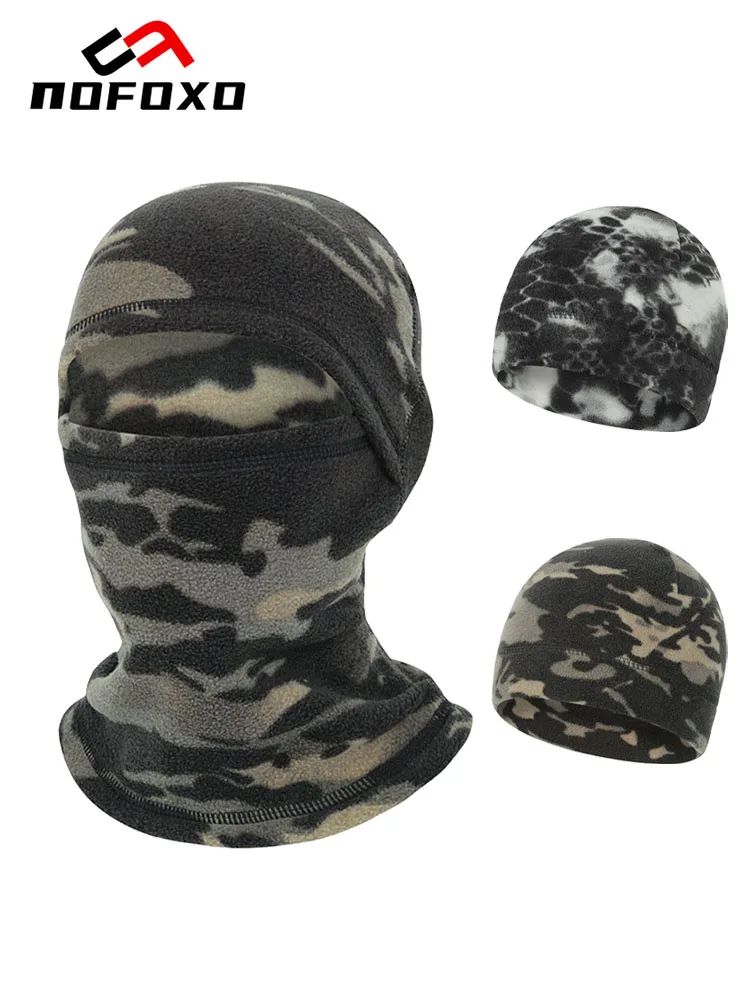 AliExpress nofoxo NOFOXO Multi Functional Headscarf Camouflage Balaclava Hat Camouflage Balaclava Hat Cycling Hat Full Face Caps Beanies Headwear