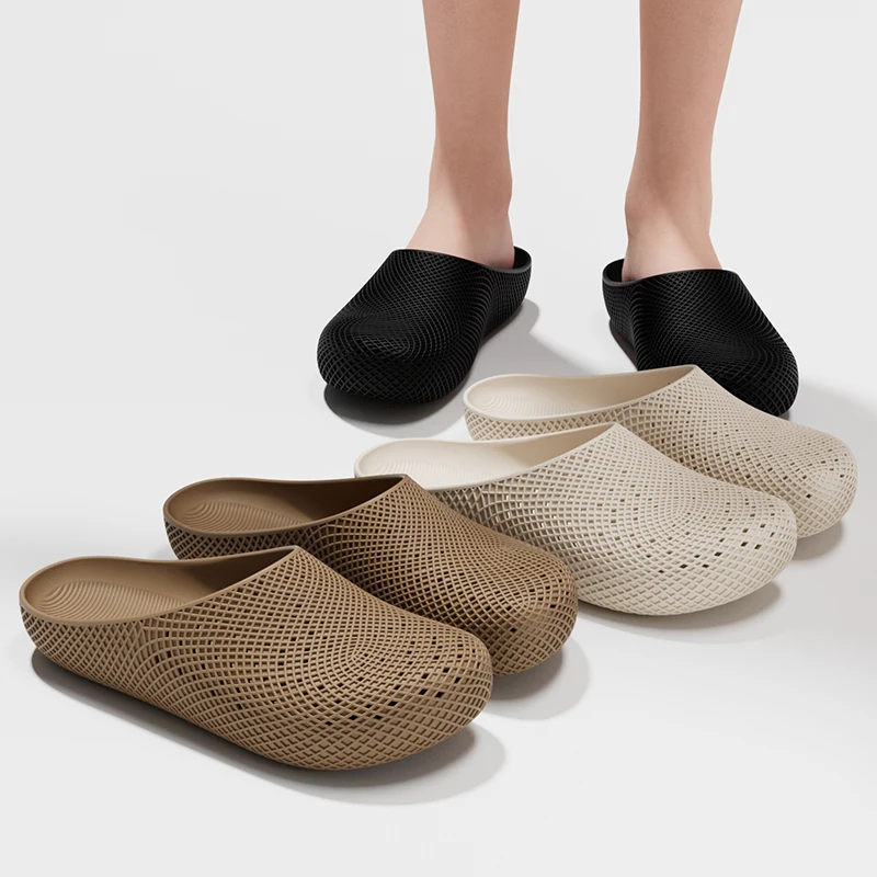 2026 Summer Eva Mules Slippers Women Comfortable Closed Toe Non Slip Beach Sandals Woman Hollow Out Soft Platform Slides Female