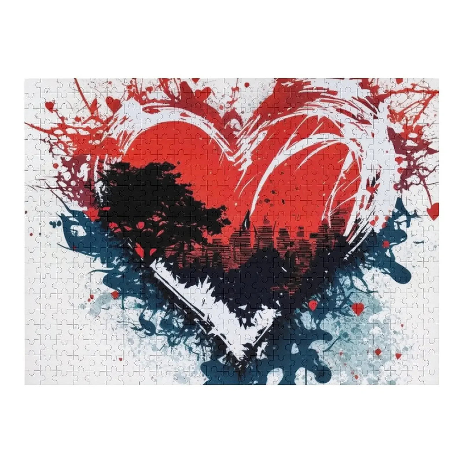 

Граффити Сердце Пазл Персонализированная Детская Игрушка Индивидуальные Подарки Для Детей Взрослых Деревянный Пазл