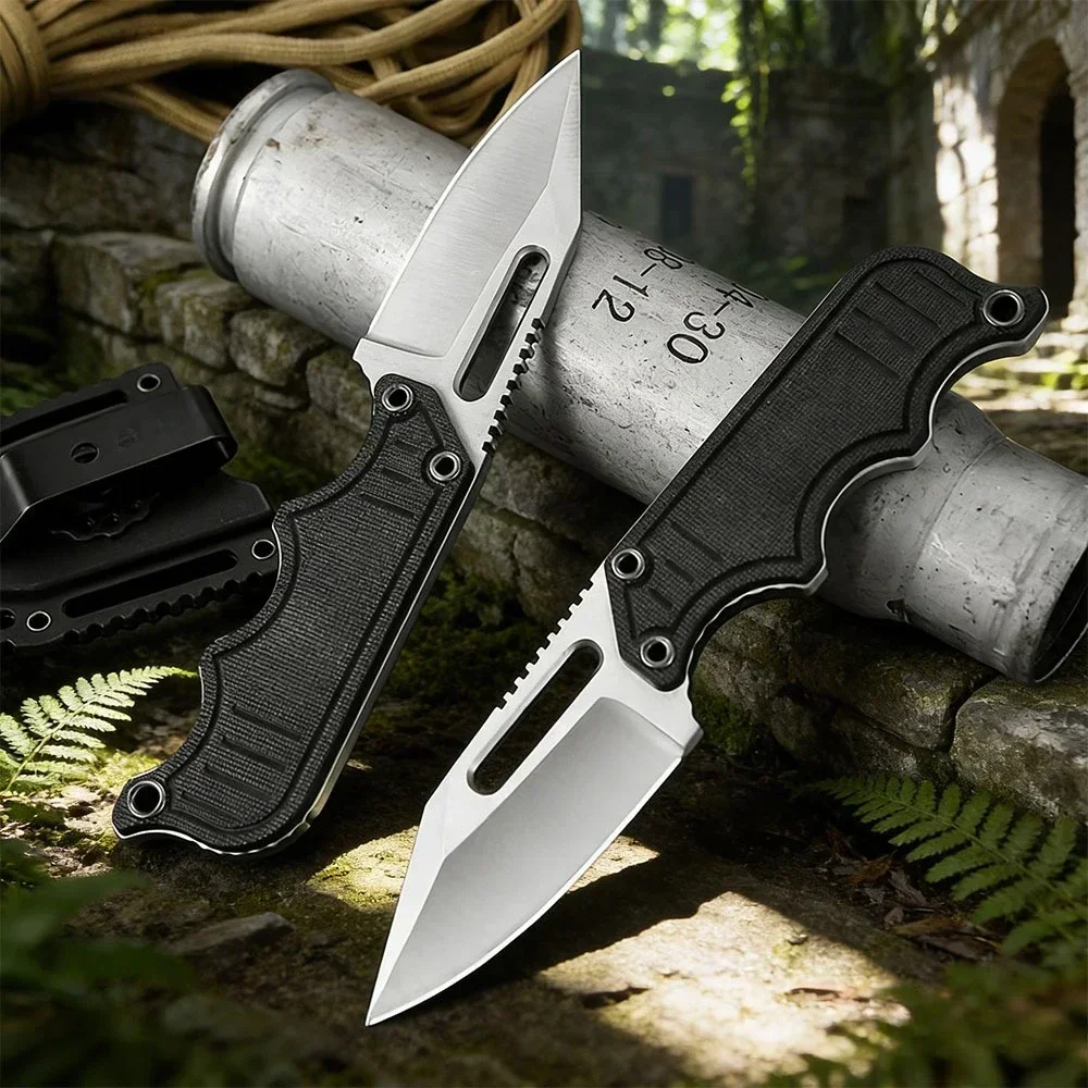 FK1001 7Cr13Mov Outdoor-Messer mit fester Klinge, robuste Scheide, für Bergsteigen, Wandern, Camping, tragbare Messer für den täglichen Gebrauch, Allzweck-Obstmesser – Detail 13