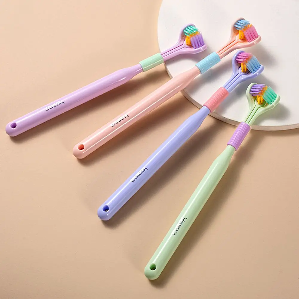Three Sided Soft Hair Tooth Toothbrush Ultra Fine Soft Bristle Adult Toothbrush Oral Care Safety Teeth Brush Oral Health Cleaner